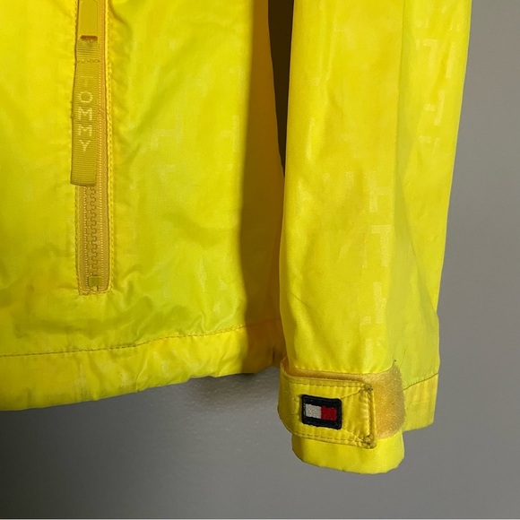 Tommy Hilfiger Yellow Rain Jacket Windbreaker Sz M VINTAGE - Picture 7 of 10